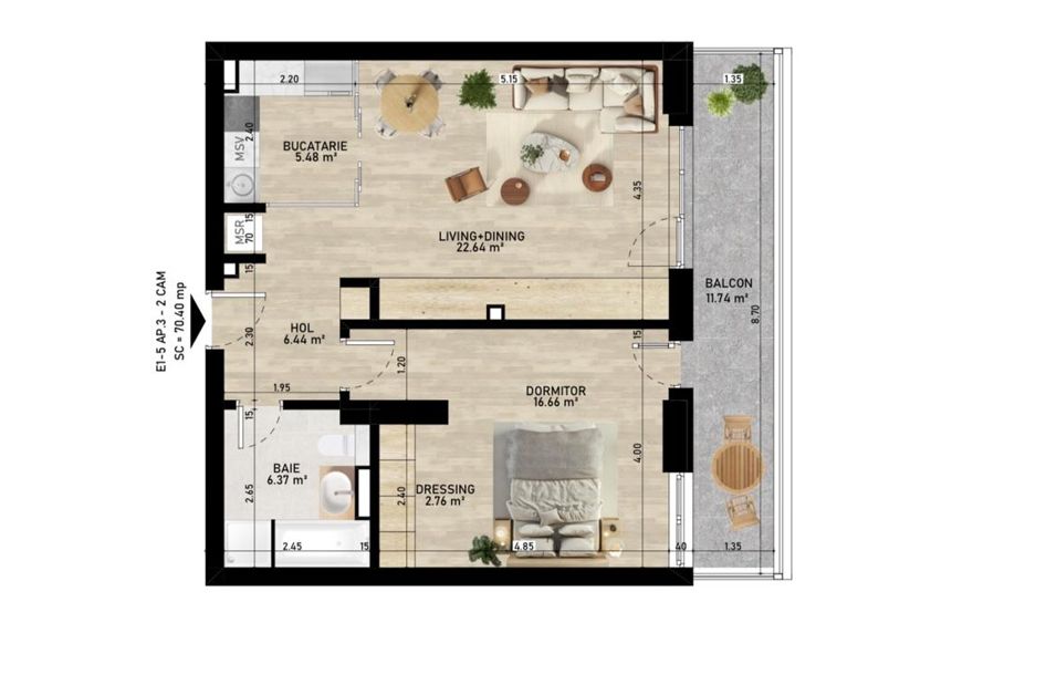 Apartament  2 camere, lux in zona exclusivista Pipera! — fotografia 7