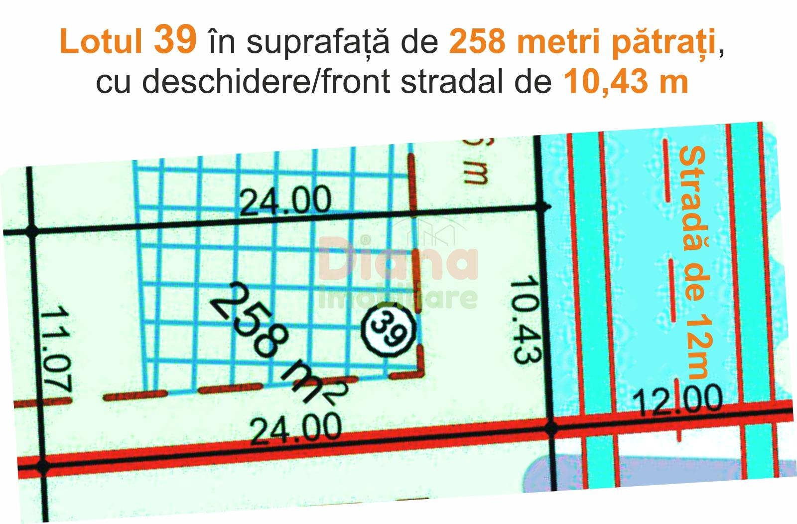 Teren intravilan 258 mp pentru casă, lotul 39 — str. Viile Sibiului, Sibiu