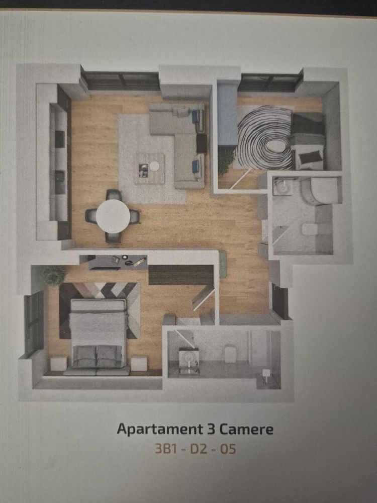 Apartament cu 3 camere in complexul rezidențial Cortina North — fotografia 3
