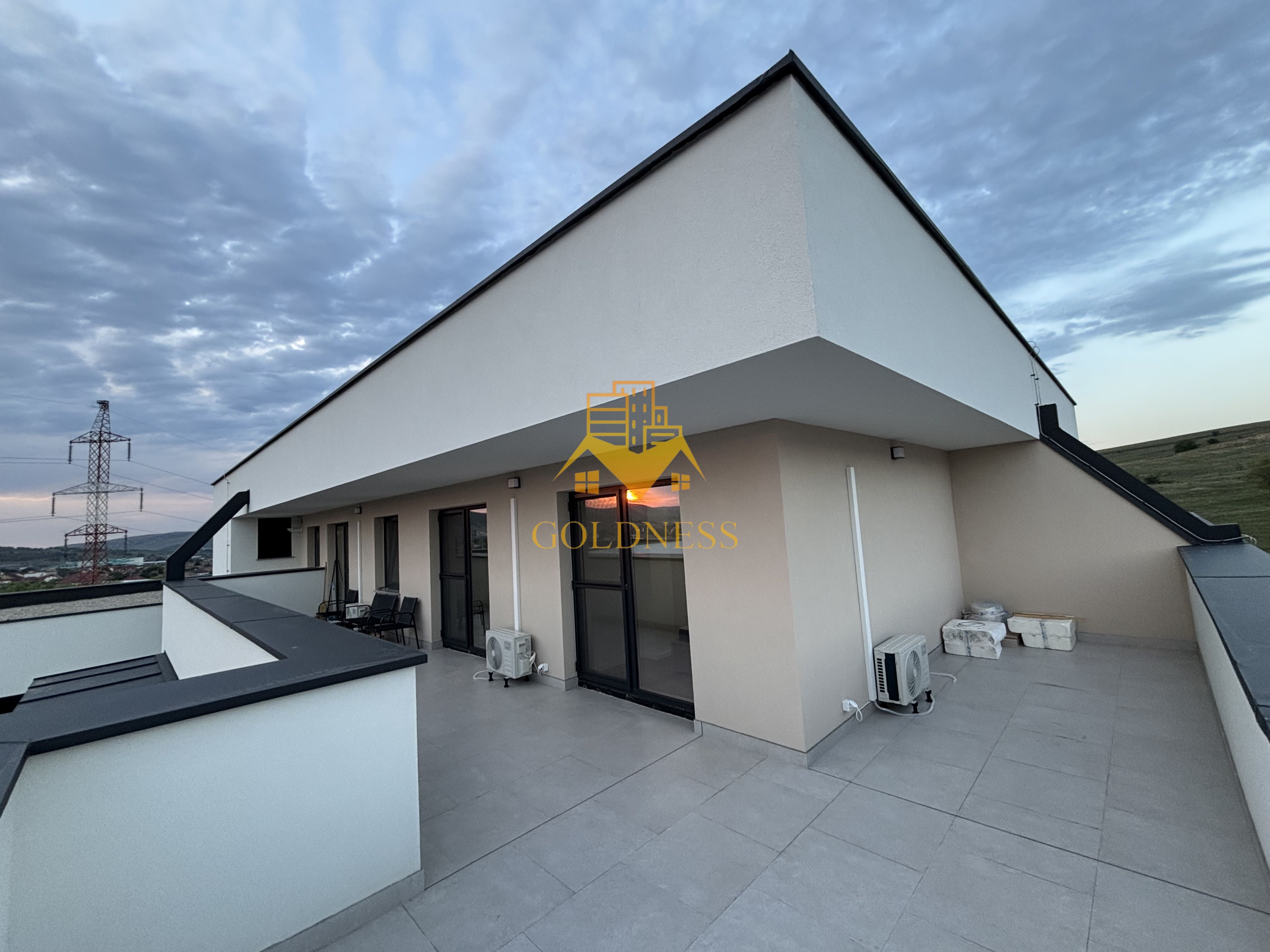 3 camere, modern, parcare, prima inchiriere, teras 46 mp, Apahida