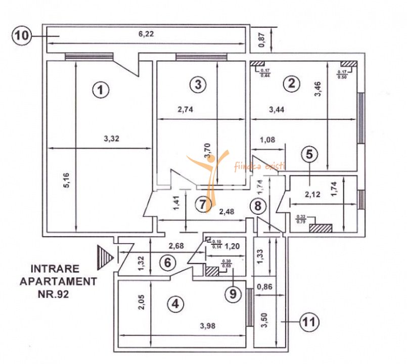 Liceul Bolintineanu | 3 camere | 69mp | et 3 | anvelopat | 96.000 euro — fotografia 10