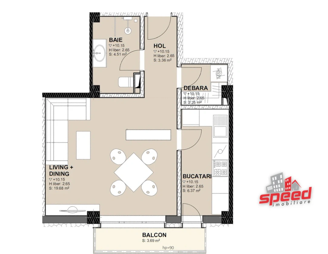 AA/751 - Apartament 1 cameră de închiriat în Târgu Mureș — fotografia 11
