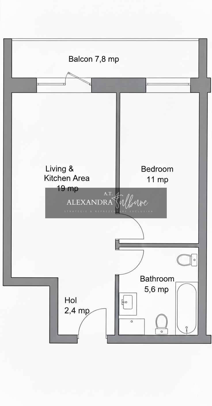 Apartament 2 camere, balcon, etaj intermediar, Terra — fotografia 8