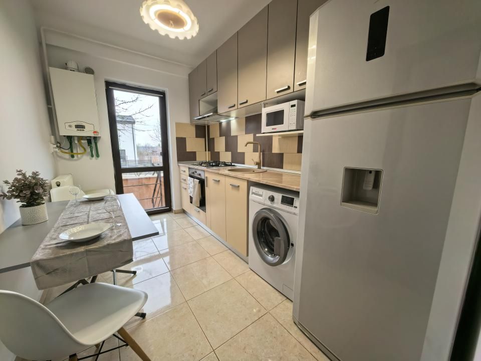 Apartament 3 camere 66 mp mobilat, cu balcon, gradina și loc de parcare subteran