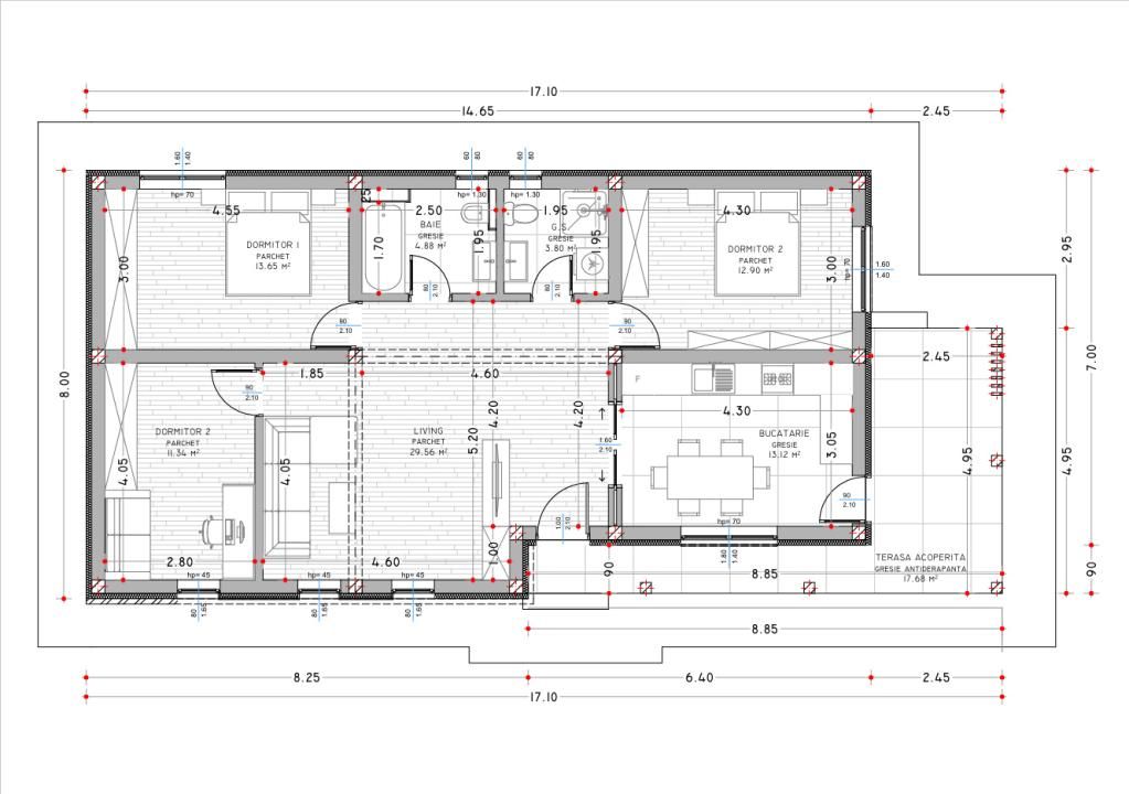 Casa  individuala, plan parter, 108 mp — fotografia 15