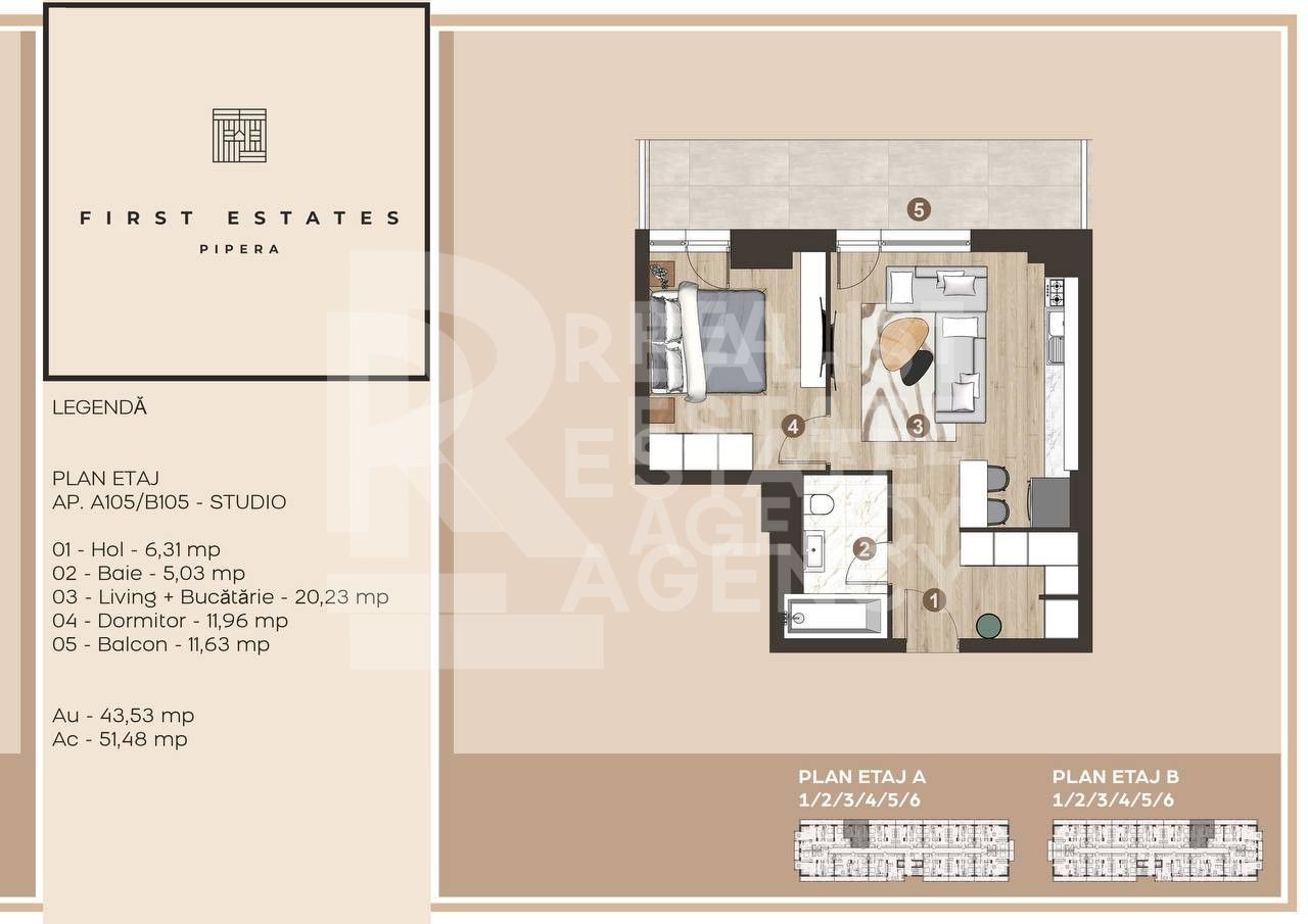 Vânzare, Studio-dublu, First Estates Pipera — fotografia 17
