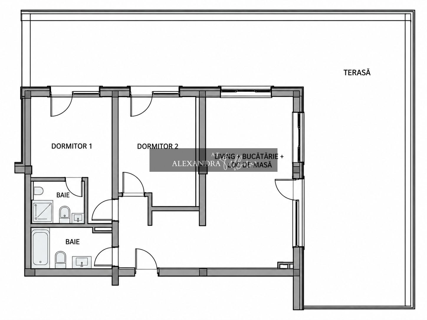 Apartament 3 camere, 2 bai, 67 mp+ terasa 84 mp, garaj — fotografia 5