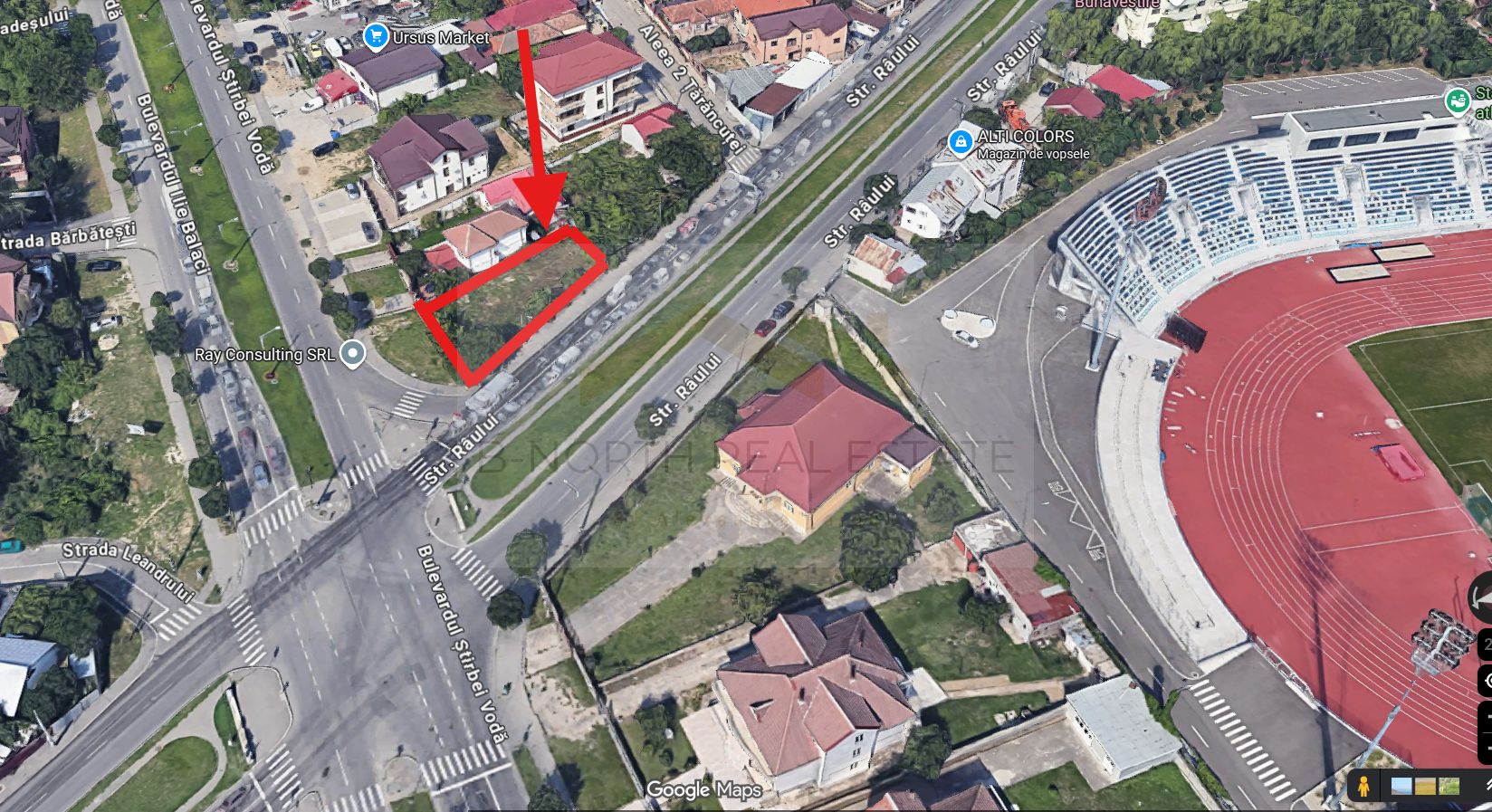 Teren 500 mp , colț stradal, vizibilitate maximă, lângă stadion – Craiova — fotografia 2
