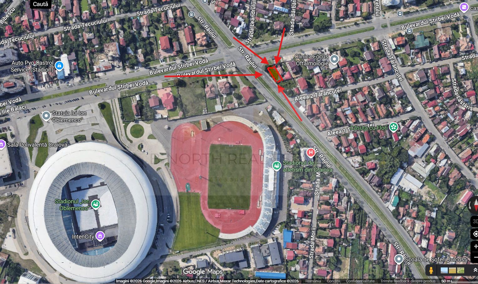 Teren 500 mp , colț stradal, vizibilitate maximă, lângă stadion – Craiova — fotografia 3