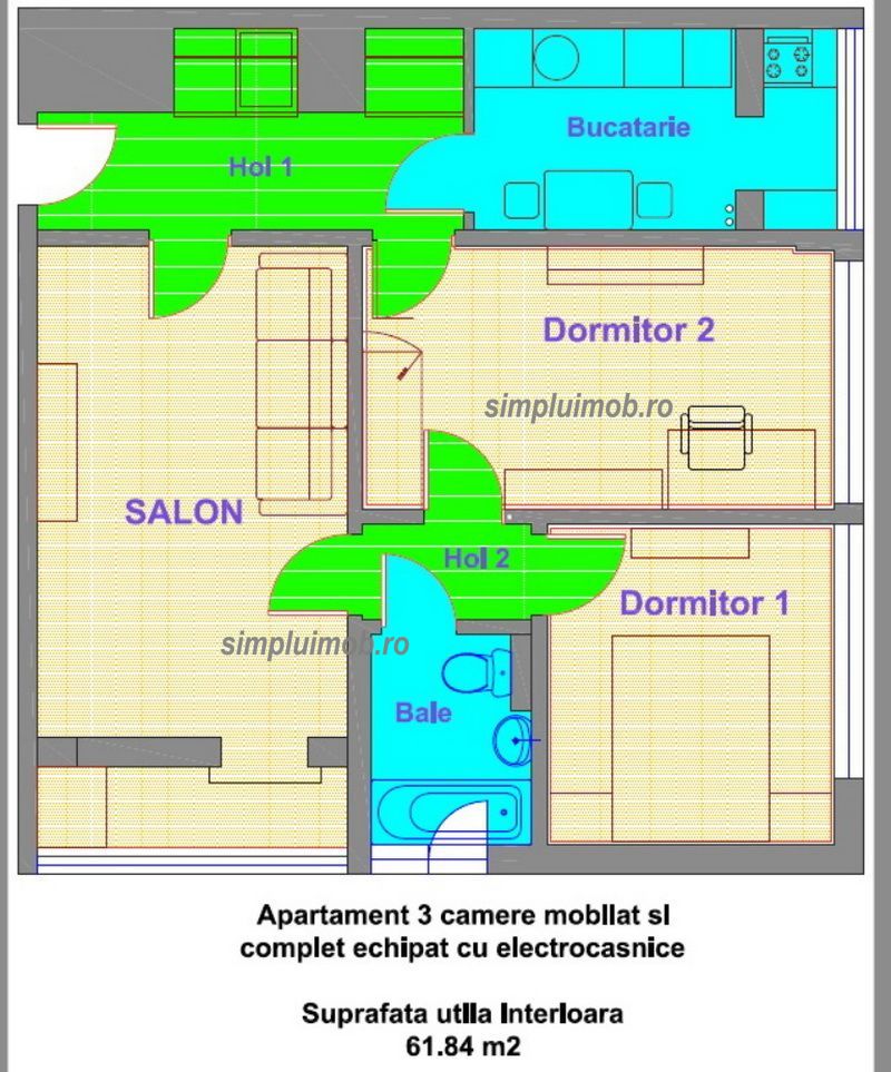 Apartament 3 camere - Zona Giurgiului — fotografia 18