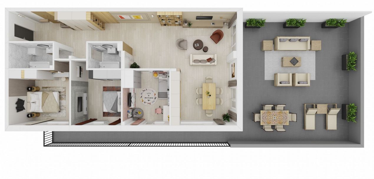 Penthouse 4 camere la cheie 111mp utili terasa 102mp D-na Stanca Sibiu — fotografia 4