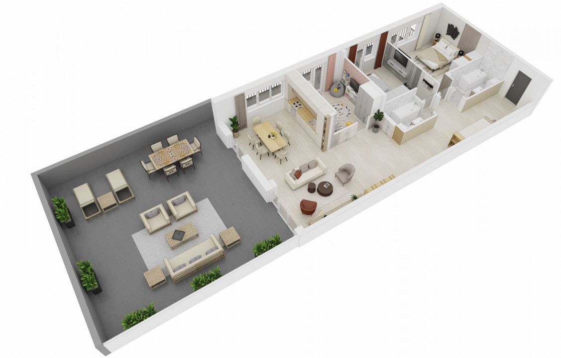 Penthouse 4 camere la cheie 111mp utili terasa 102mp D-na Stanca Sibiu — fotografia 6