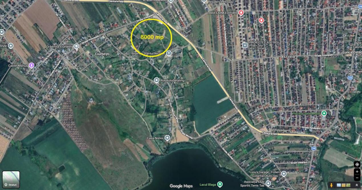 Teren compact intravilan 8000 mp vedere spre Lac, utilități — fotografia 9