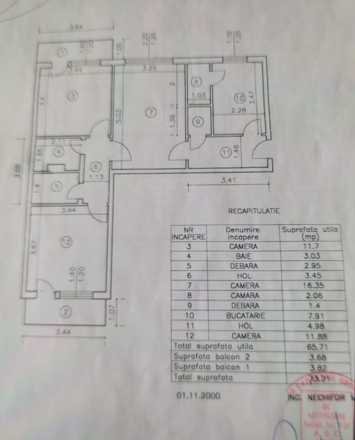Apartament de vânzare, zona PODU ROȘ, 3 camere, semidecomandat, etaj 1 — fotografia 13