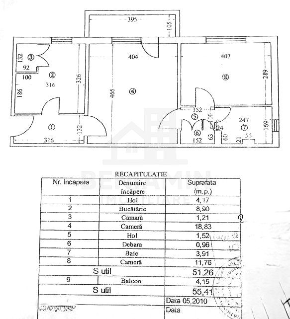 Apartament cu 2 camere la parter cu balcon - Brazda lui Novac 55mp — fotografia 9