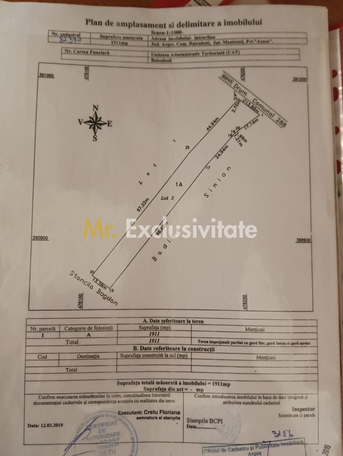 Teren intravilan de vanzare – 1.911 mp – Manicesti, comuna Baiculesti — fotografia 4