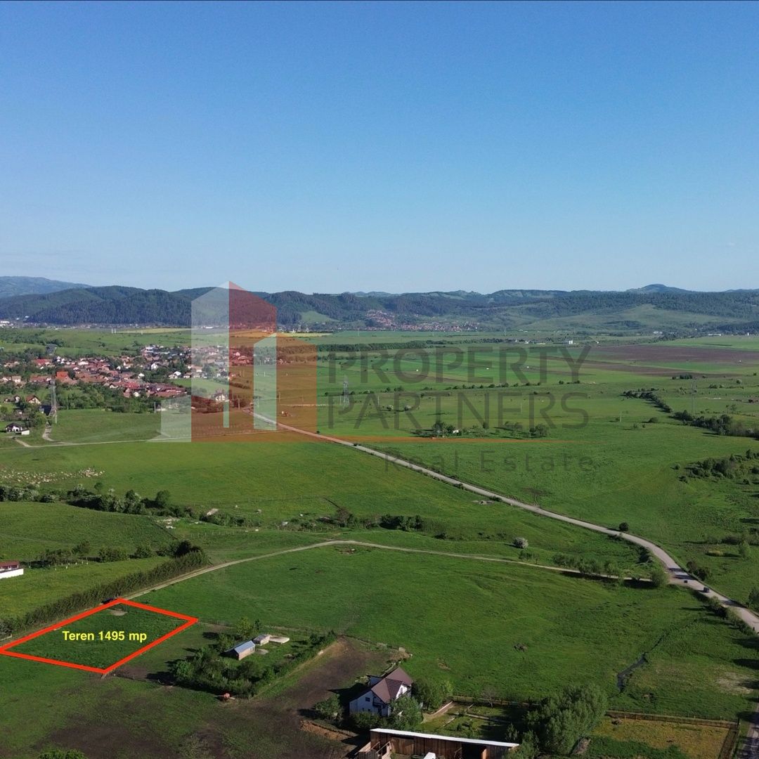 Teren intravilan 1.495 mp | Bran- Tohanu Nou | Vedere Bucegi | Deschidere 45 m — fotografia 3