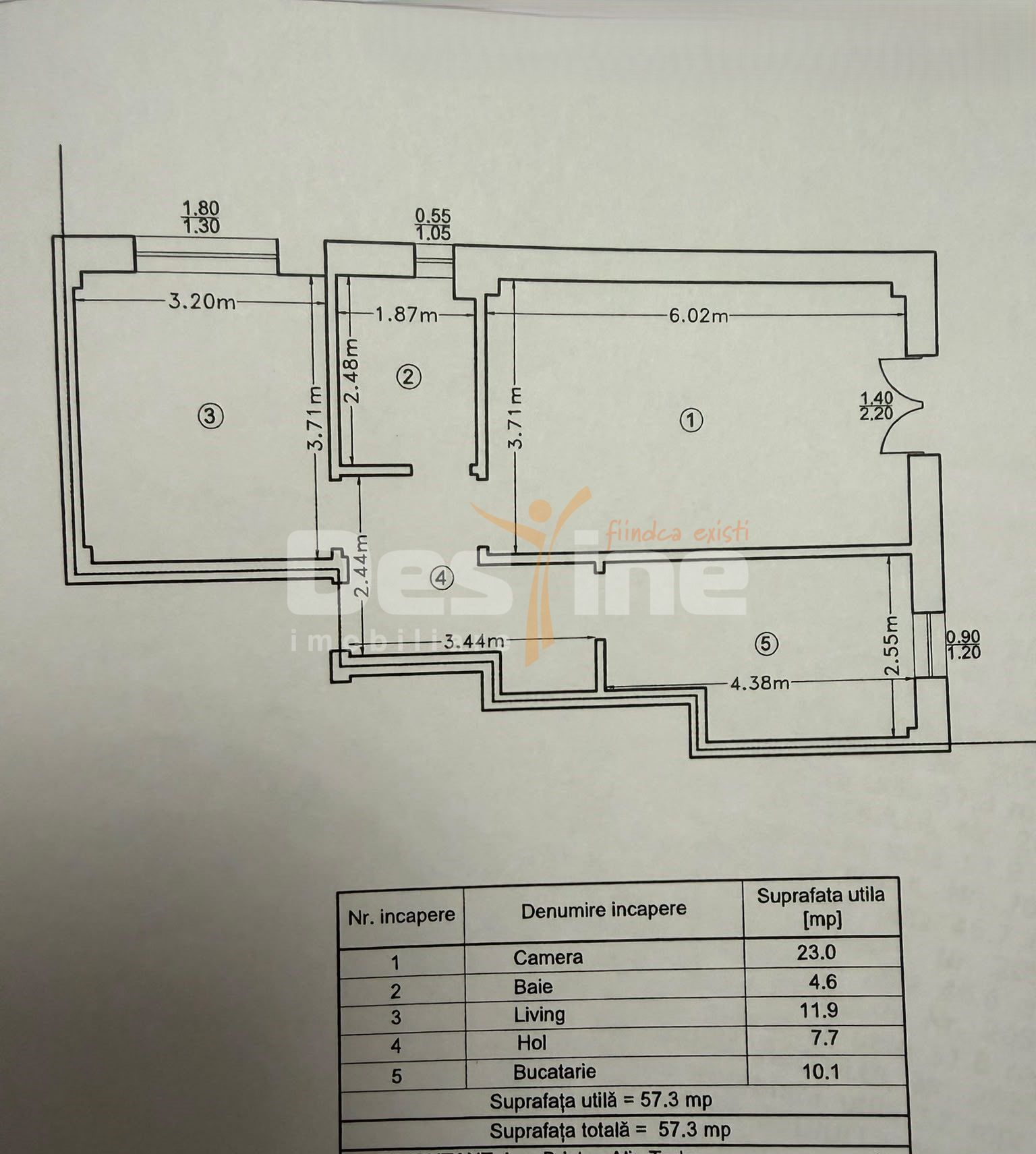 Apartament 2 camere decomandat 78mp + loc parcare intabulat — fotografia 9