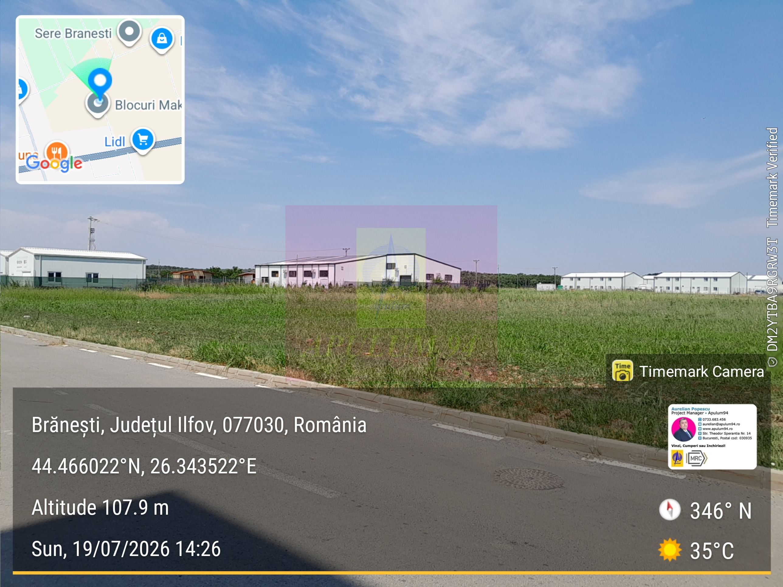 Branesti - Teren 3300 mp vizavi de blocurile Makita — fotografia 3