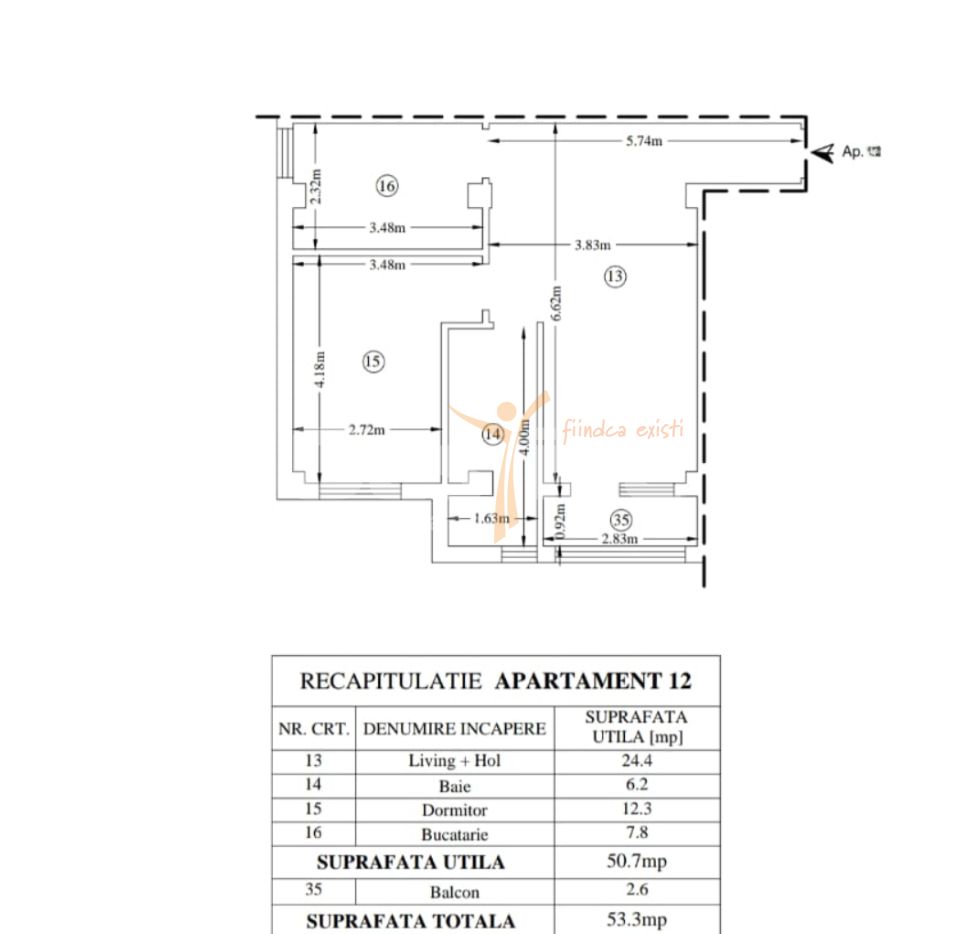 Apartament mobilat și utilat, 53,7 mp – Valea Adâncă, Miroslava — fotografia 10