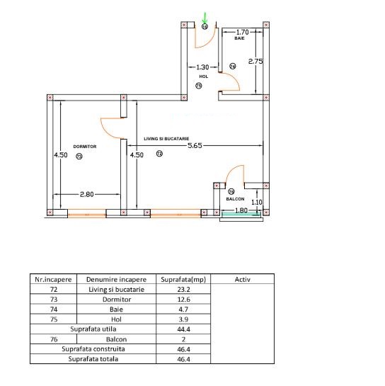 Apartament 2 camere, Zona Lisaura