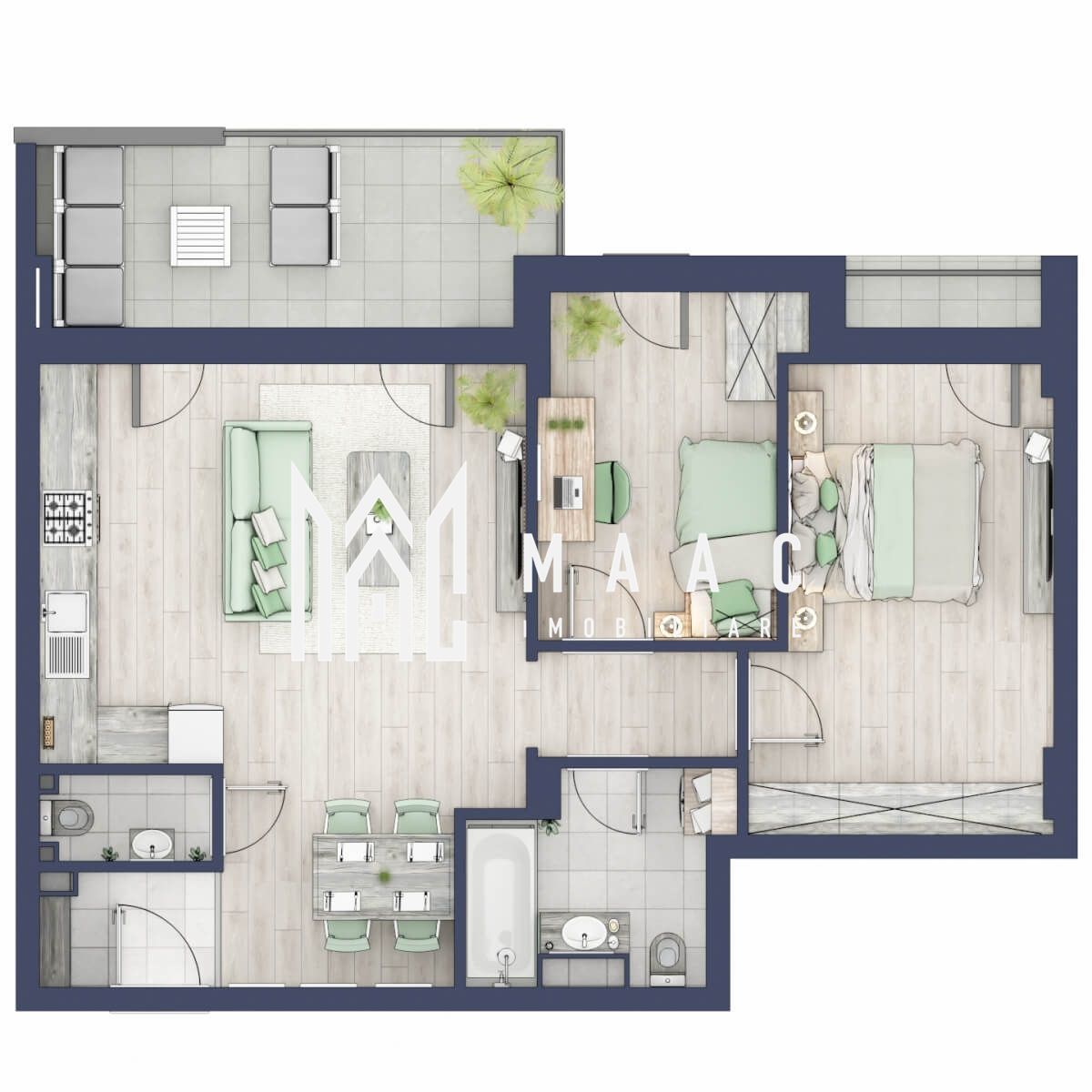 Apartament 3 camere | Balcoane 10.6 mp| Gradina ca. 84mp | Turnisor — fotografia 6