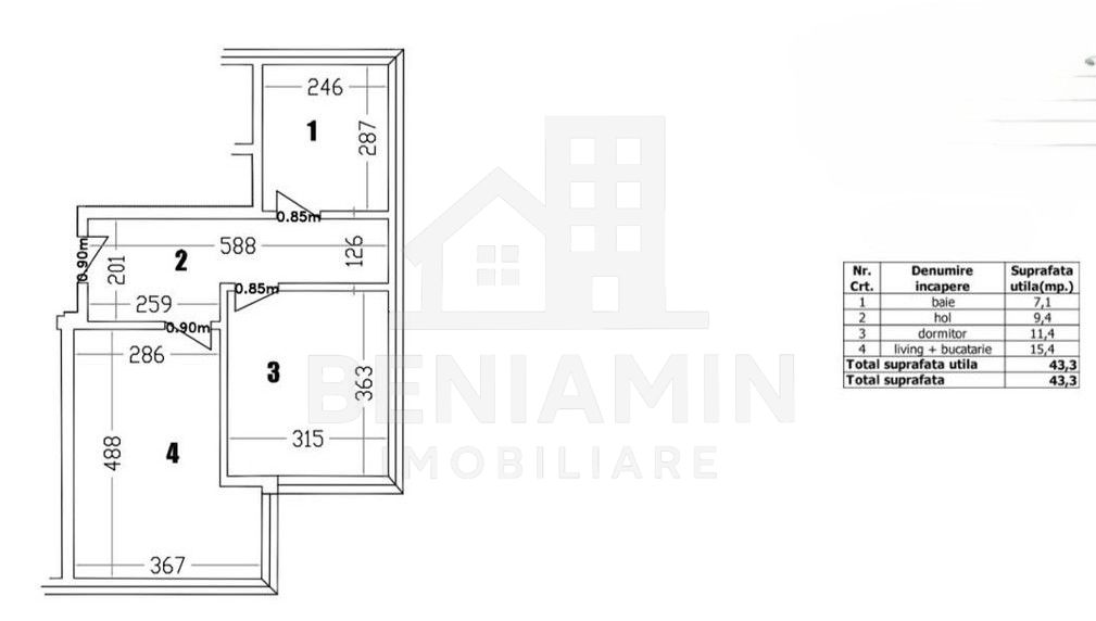 Apartament-Bloc Nou-Gradina Botanica-Etaj 3-Centrala-La Cheie-Liber — fotografia 7