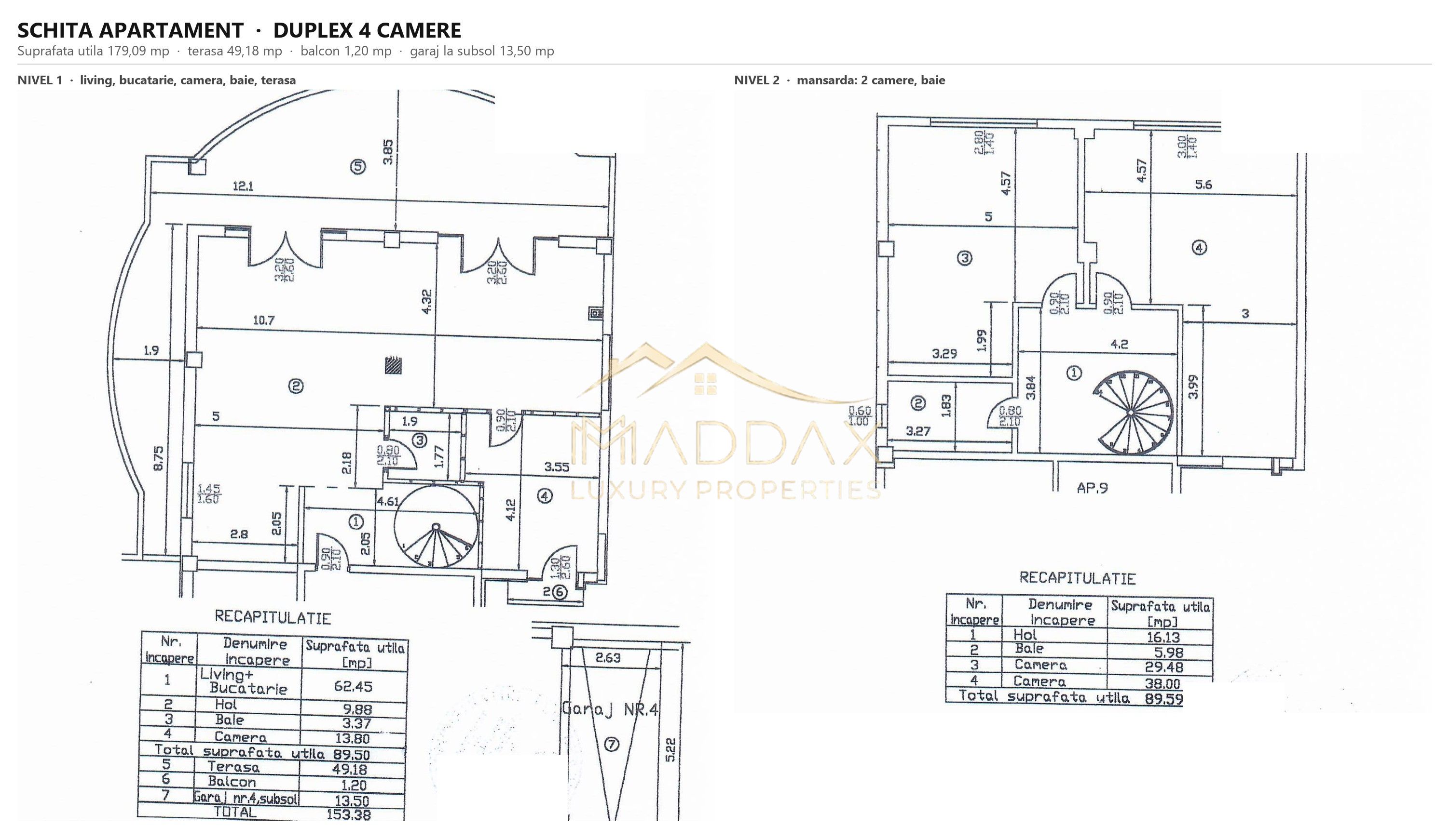 Duplex 4 camere // 179 mp utili + terasa 49 mp / 1 Parcare // Floreasca — fotografia 61
