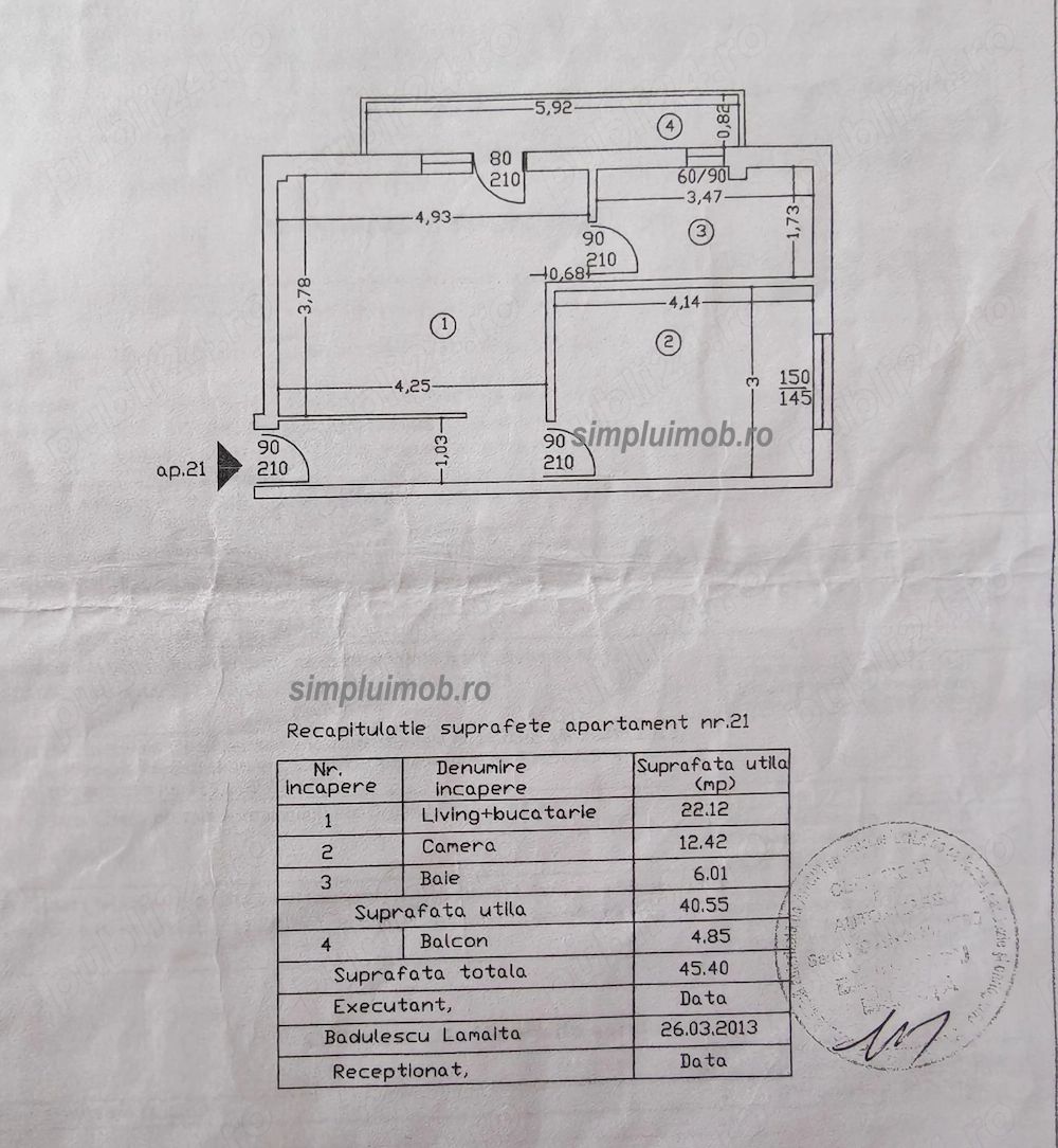 Apartament 2 Camere Tip Studio — fotografia 5