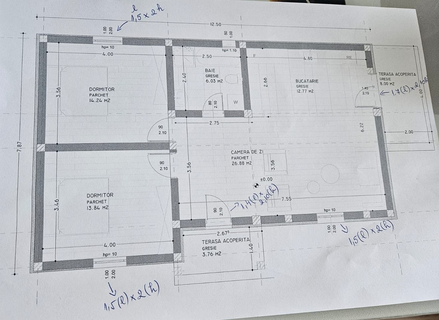 Casă VIȘAN, 3 camere decomandat 74 mp utili, teren 430 mp + parcare — fotografia 13