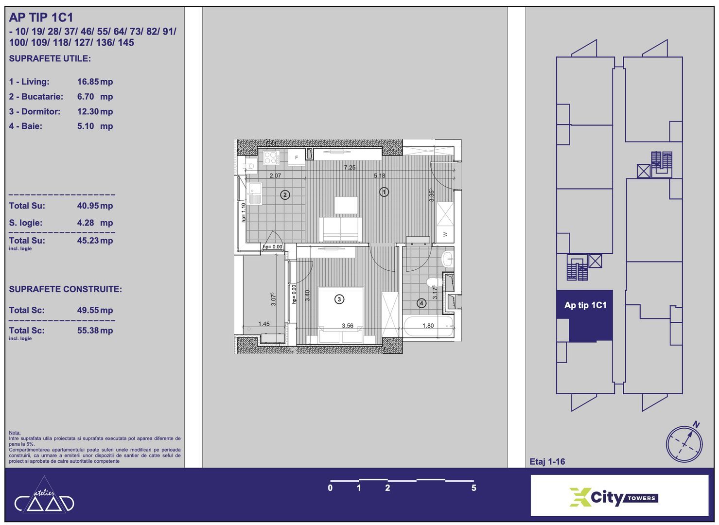 Apartament cu 2 camere in X-city Towers Direct de la dezvoltator — fotografia 7