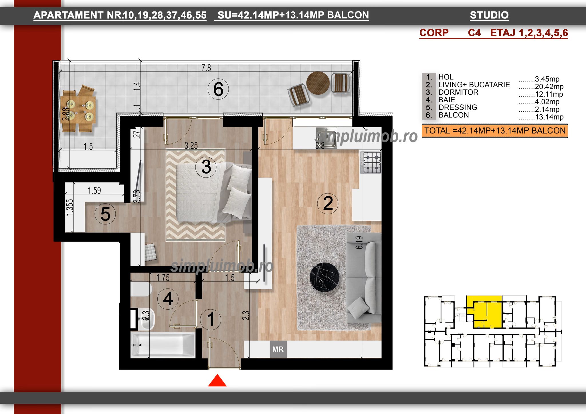 Finalizat - Apartament 2 Camere Bloc Nou Metrou Berceni — fotografia 4