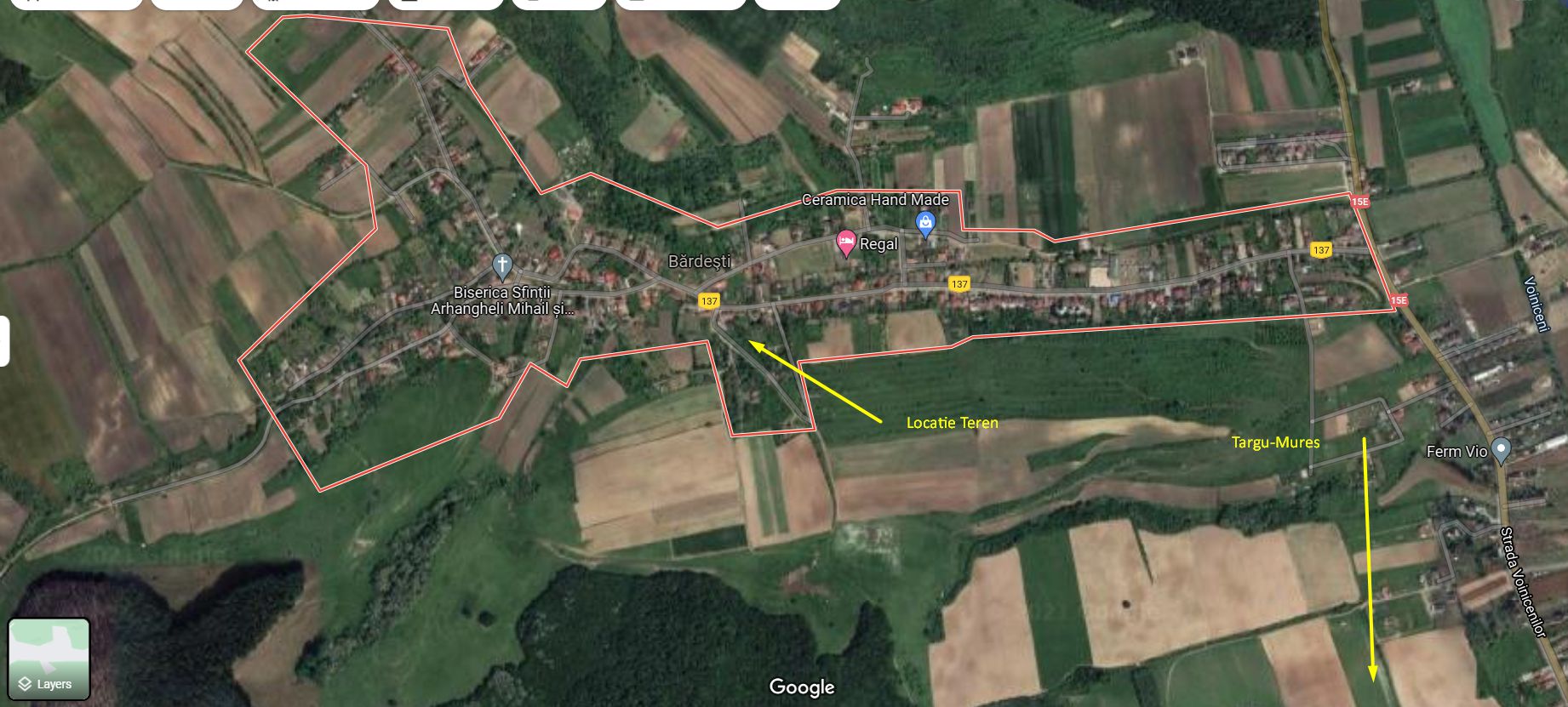 Bardesti - Teren intravilan 1247 mp, toate utilitatile, — fotografia 7