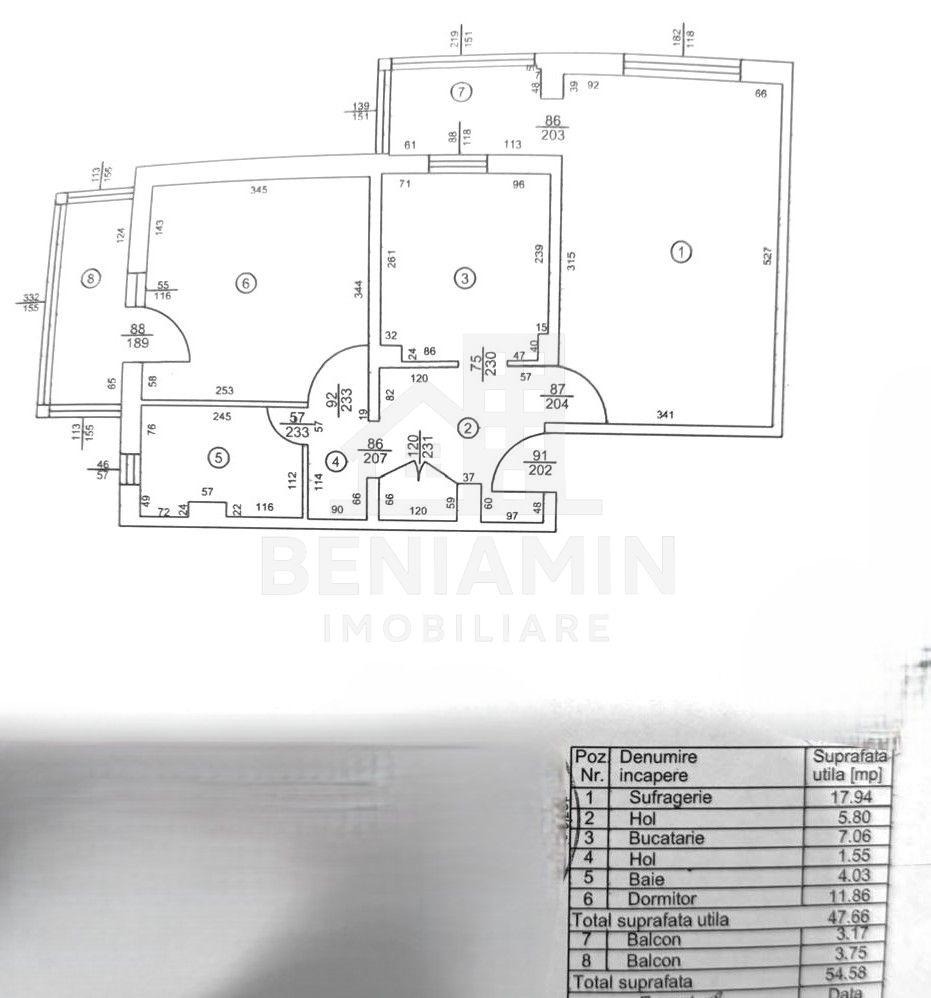Apartament 2 camere decomandat etaj 1 Sarari Spital Filantropia 55mp — fotografia 7