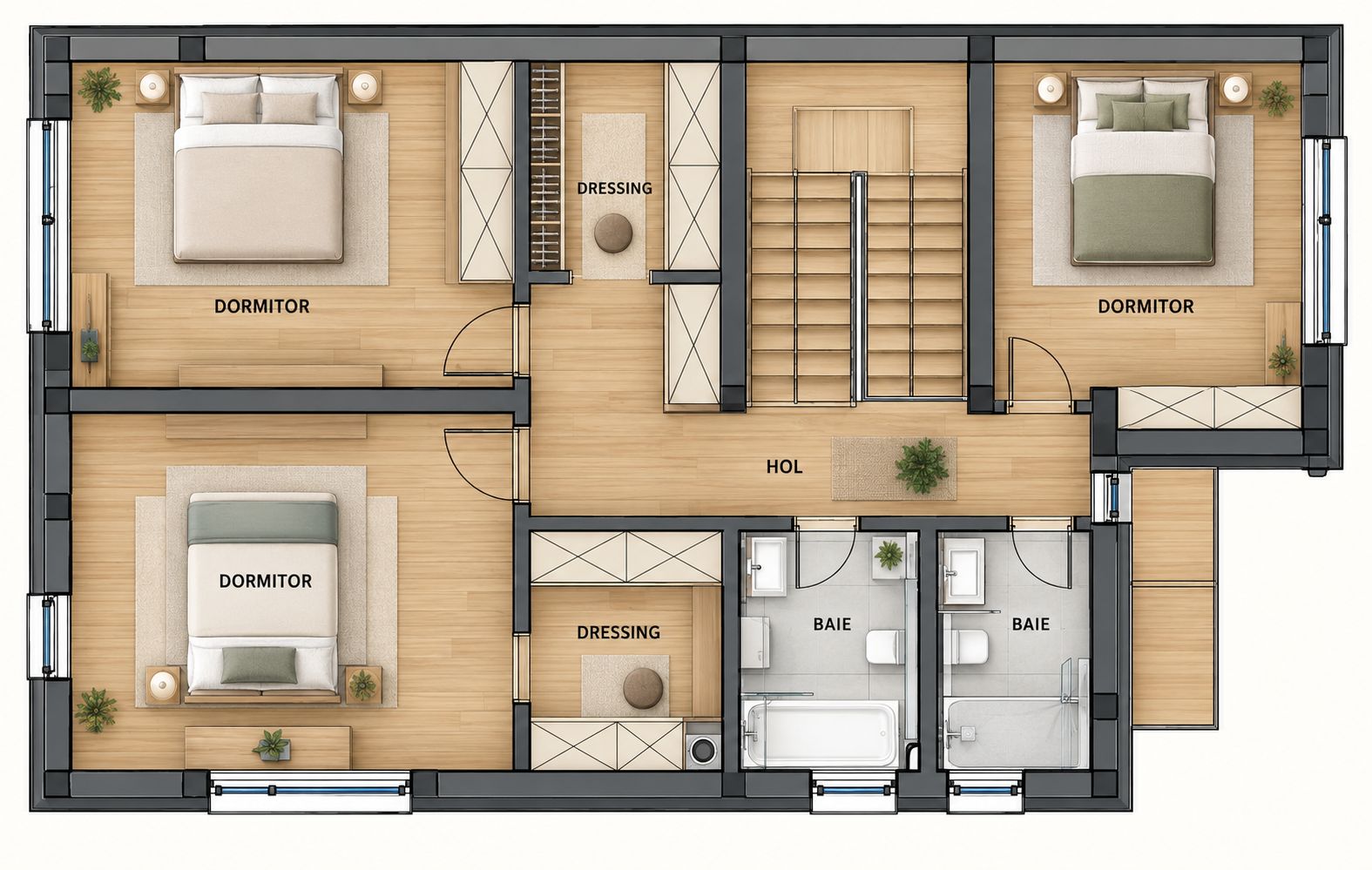 Casa individuala NZEB, 5 camere, 3 bai, finisata, P+ET+POD, Someseni — fotografia 7
