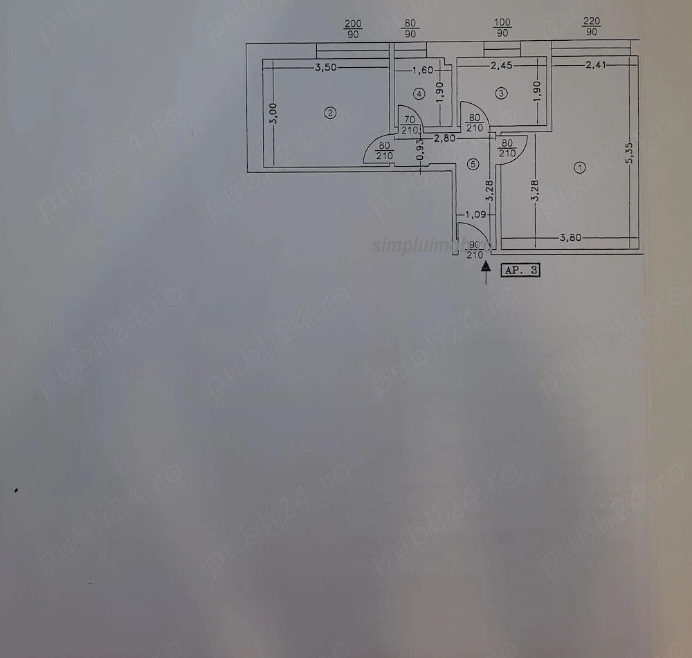 2 Camere Decomandat Centrala Proprie Bloc Nou — fotografia 9