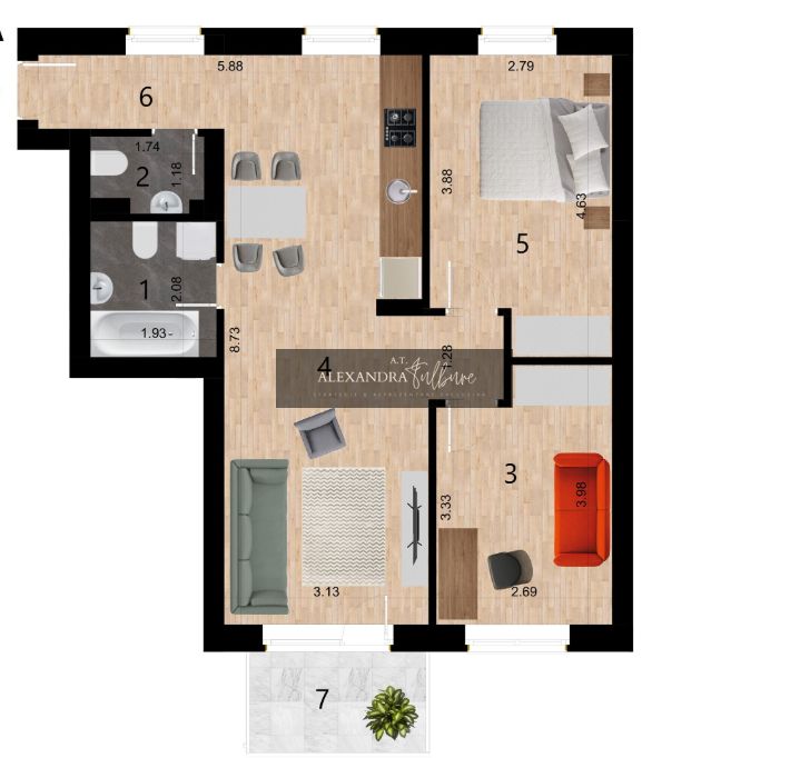 Apartament 3 camere, 2 bai, balcon, etaj intermediar, garaj, Zorilor — fotografia 6