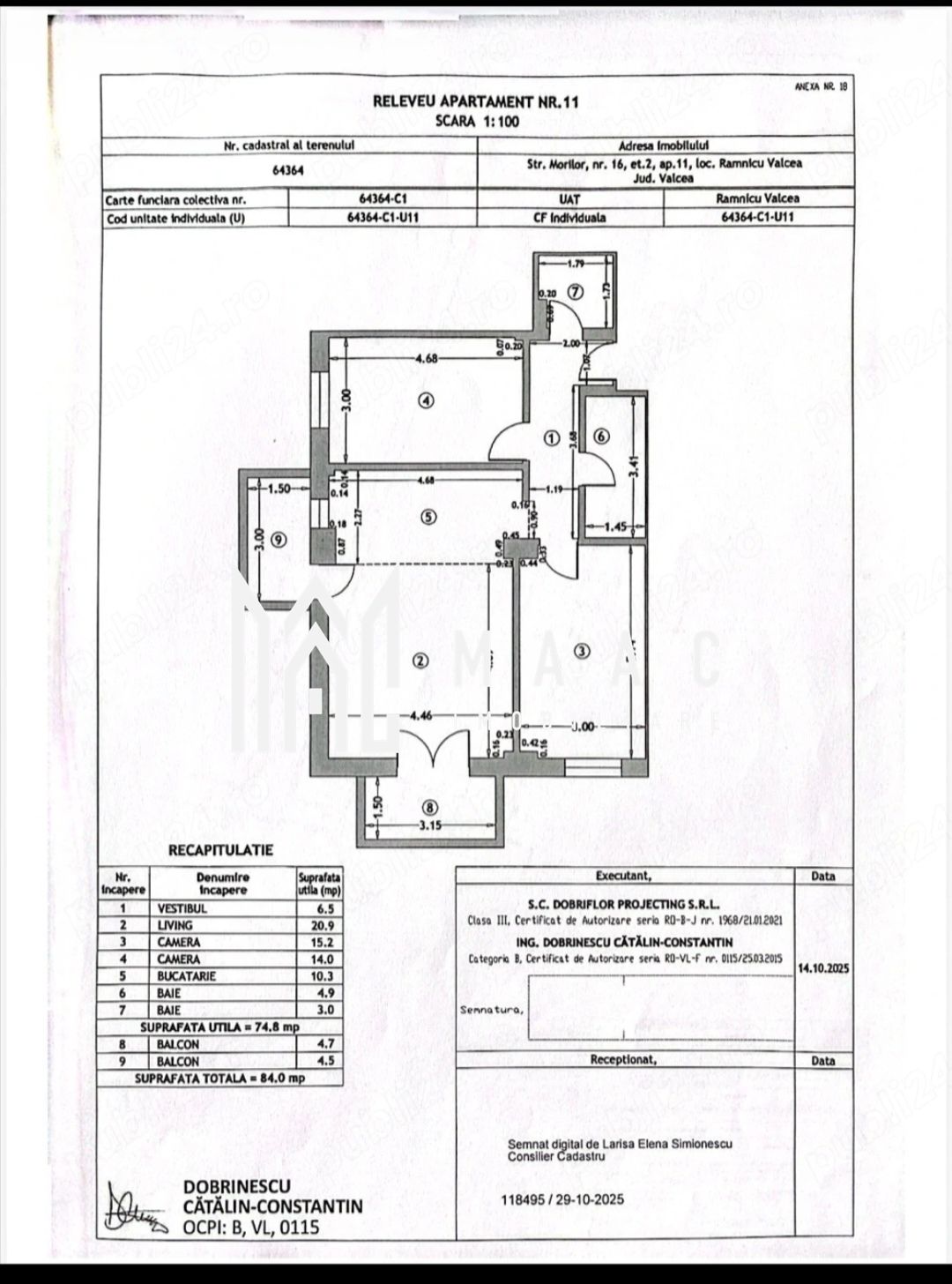 Apartament 3 camere de închiriat | Râmnicu Vâlcea, Morilor | 75 mp — fotografia 6