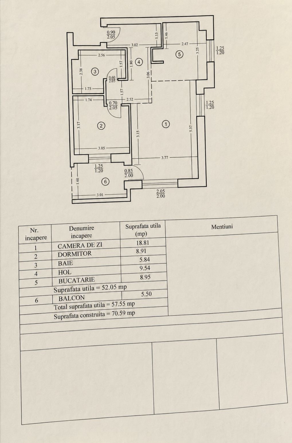 Apartament TĂTĂRAȘI NORD | 2 camere, 57 mp , mobilat complet, etaj 3 — fotografia 10