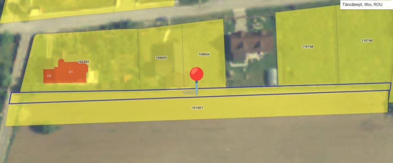 Loturi de teren intravilan in suprafata de 715 mp respectiv 1800 mp, Tancabești