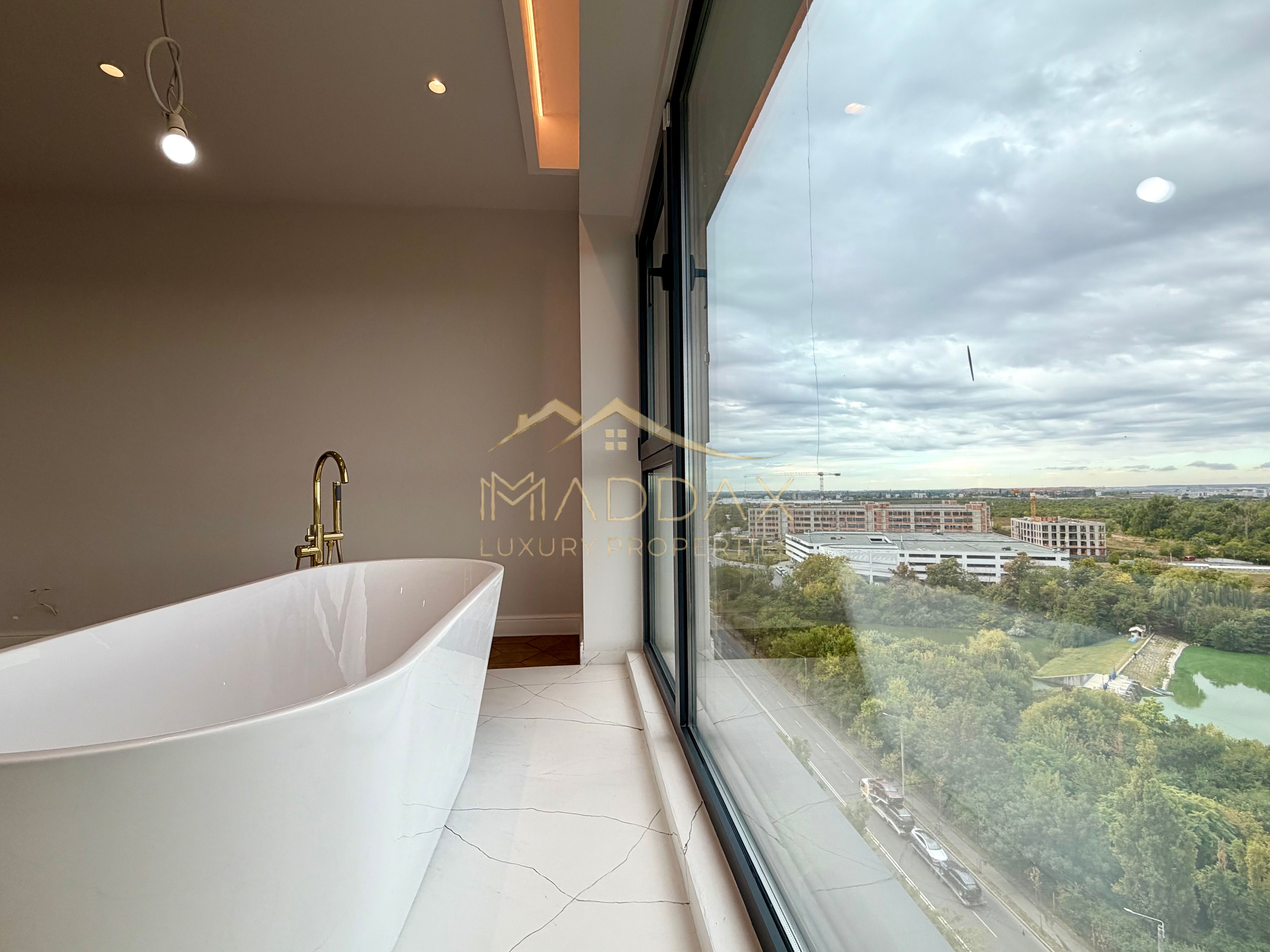 Penthouse cu 4 camere // terasă 70 mp / 200 mp / 3 parking / Straulesti — fotografia 6