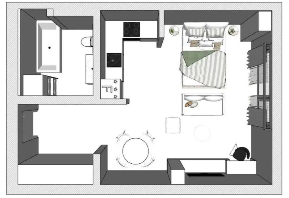 Studio premium, la cheie, Green Residence Tudor + parcare — fotografia 10