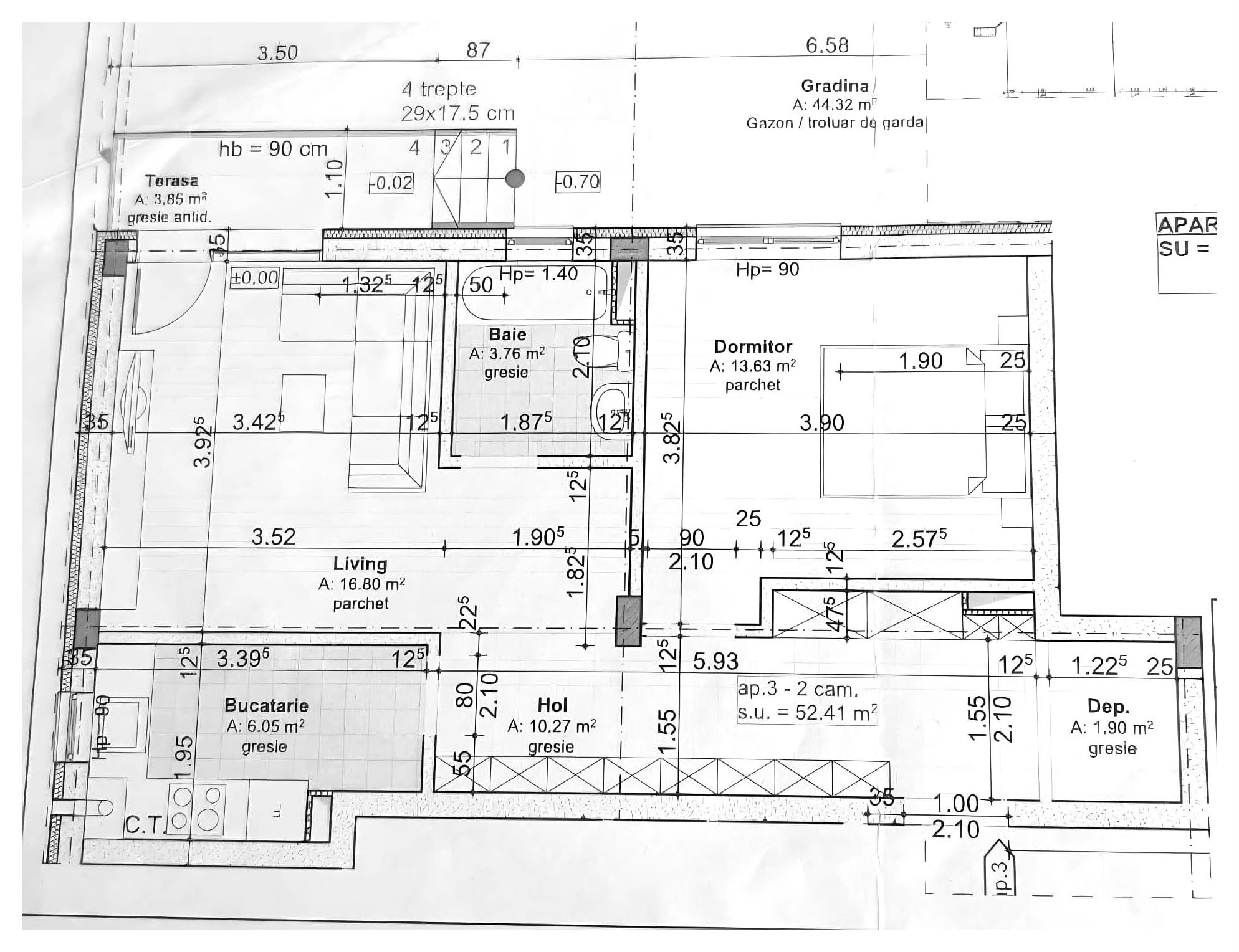 Apartament 2 camere decomandate, gradina, parcare, Sesul de Sus — fotografia 8
