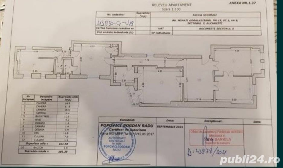 Kogălniceanu-Cismigiu- ultracentral apartament 4 camere direct ptoprietar — fotografia 3