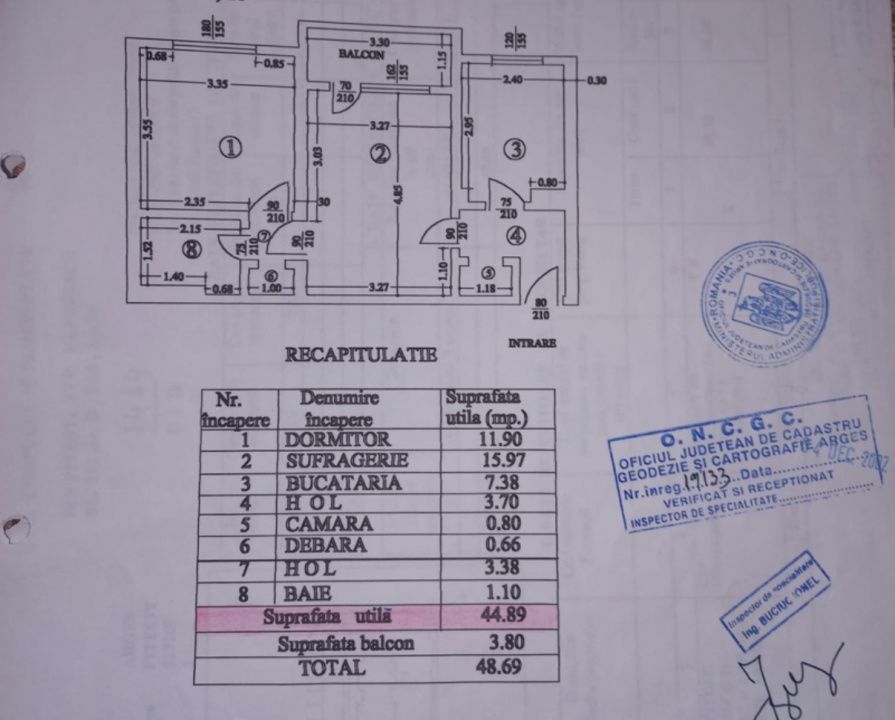 Apartament 2 camere semidecomandat  zona Fratii Golesti - Gara — fotografia 16