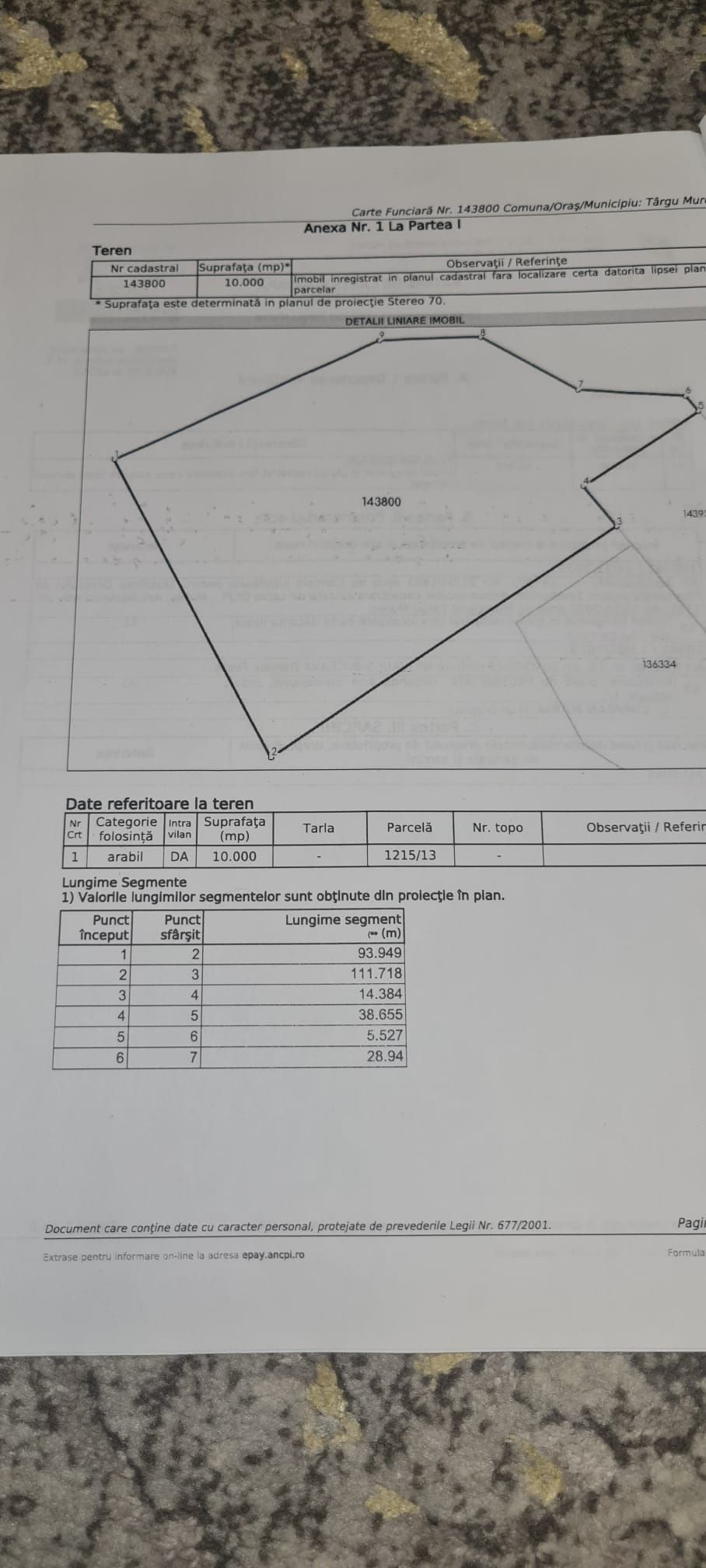 Teren intravilan 15.000 mp+casa 150mpTargu Mures,45 euro mp. — fotografia 5