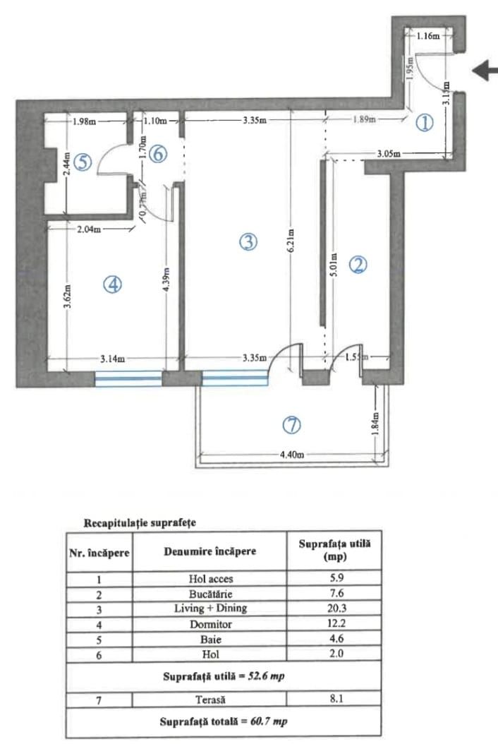 Vanzare Apartament modern cu 2 camere etaj 3 langa Petrom City — fotografia 17