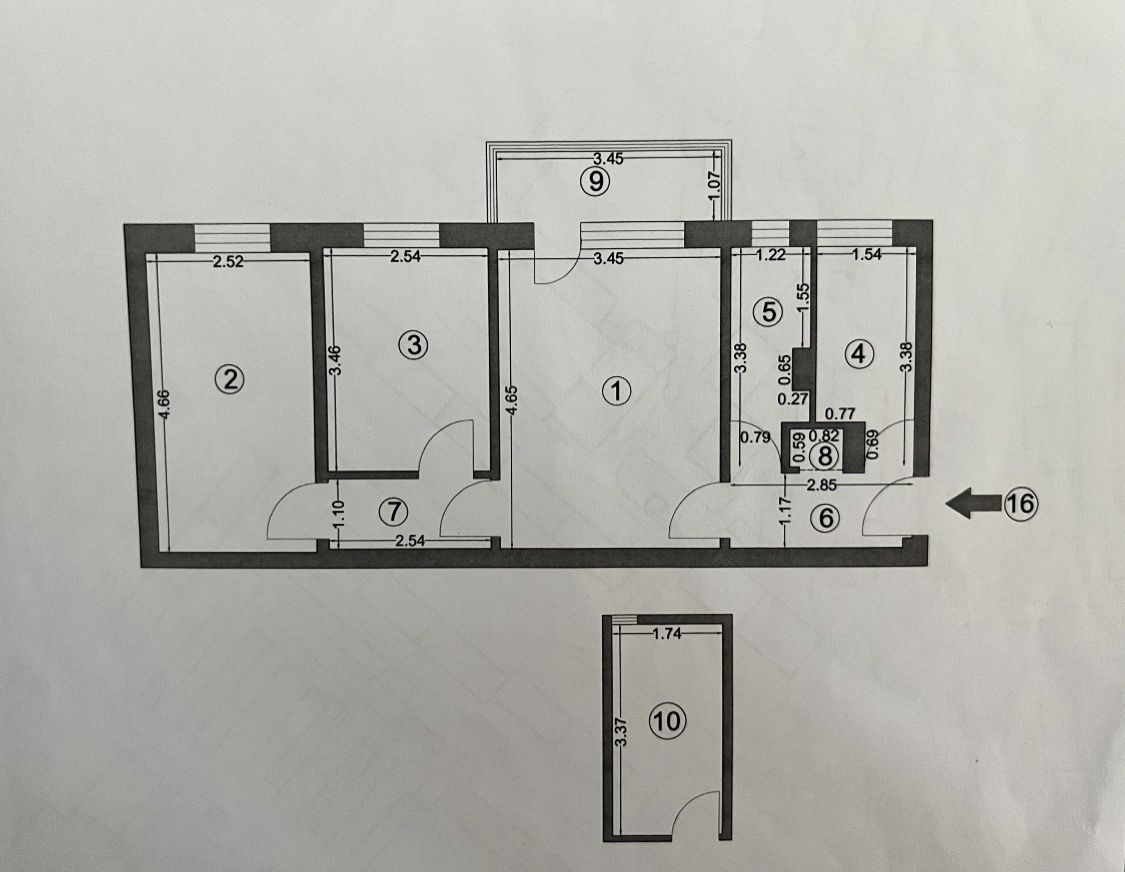 Apartament cu 3 camere de vanzare zona Tomis Nord — fotografia 5