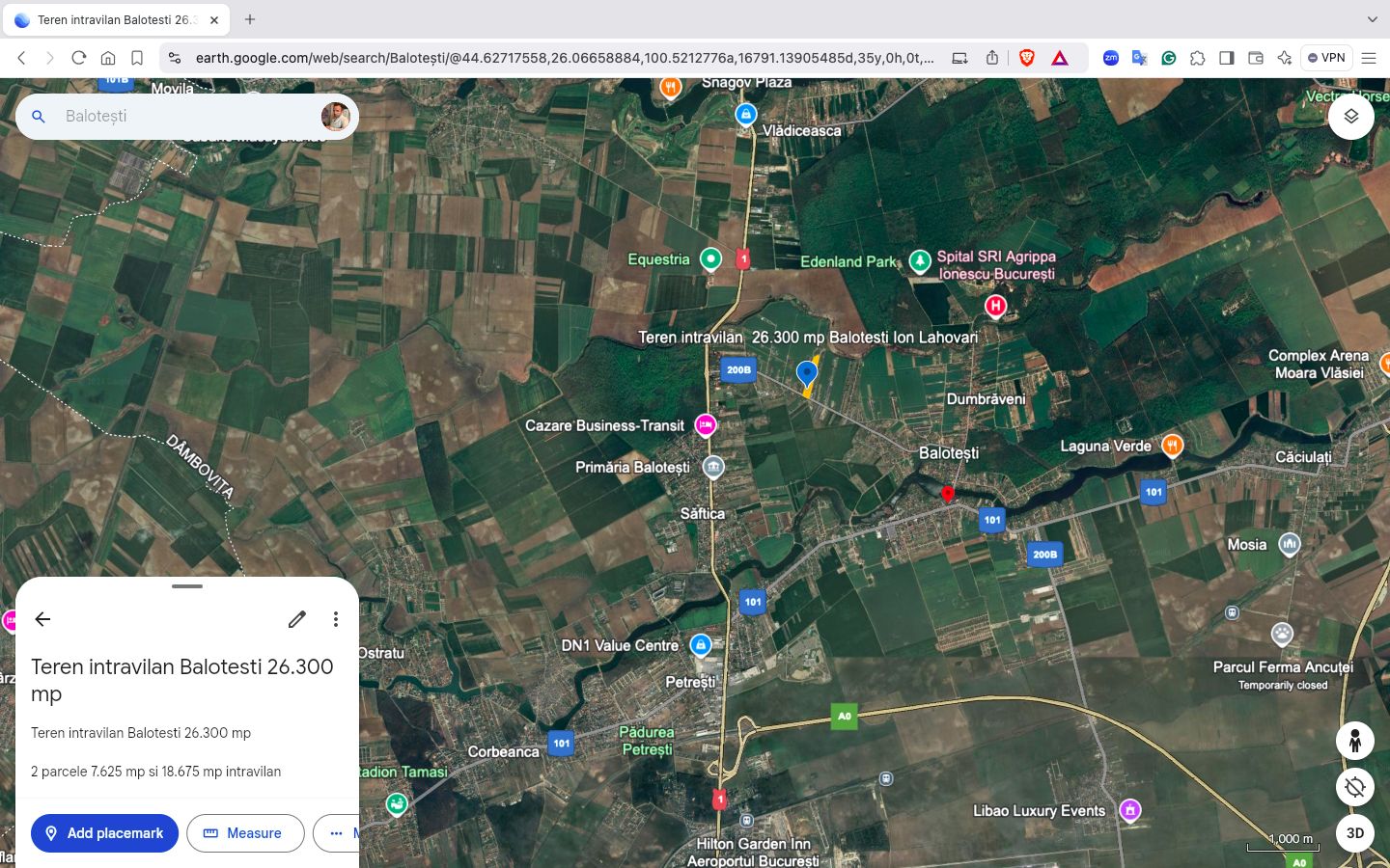 Teren intravilan 26.300 mp Saftica Balotesti - PUZ în lucru — fotografia 12