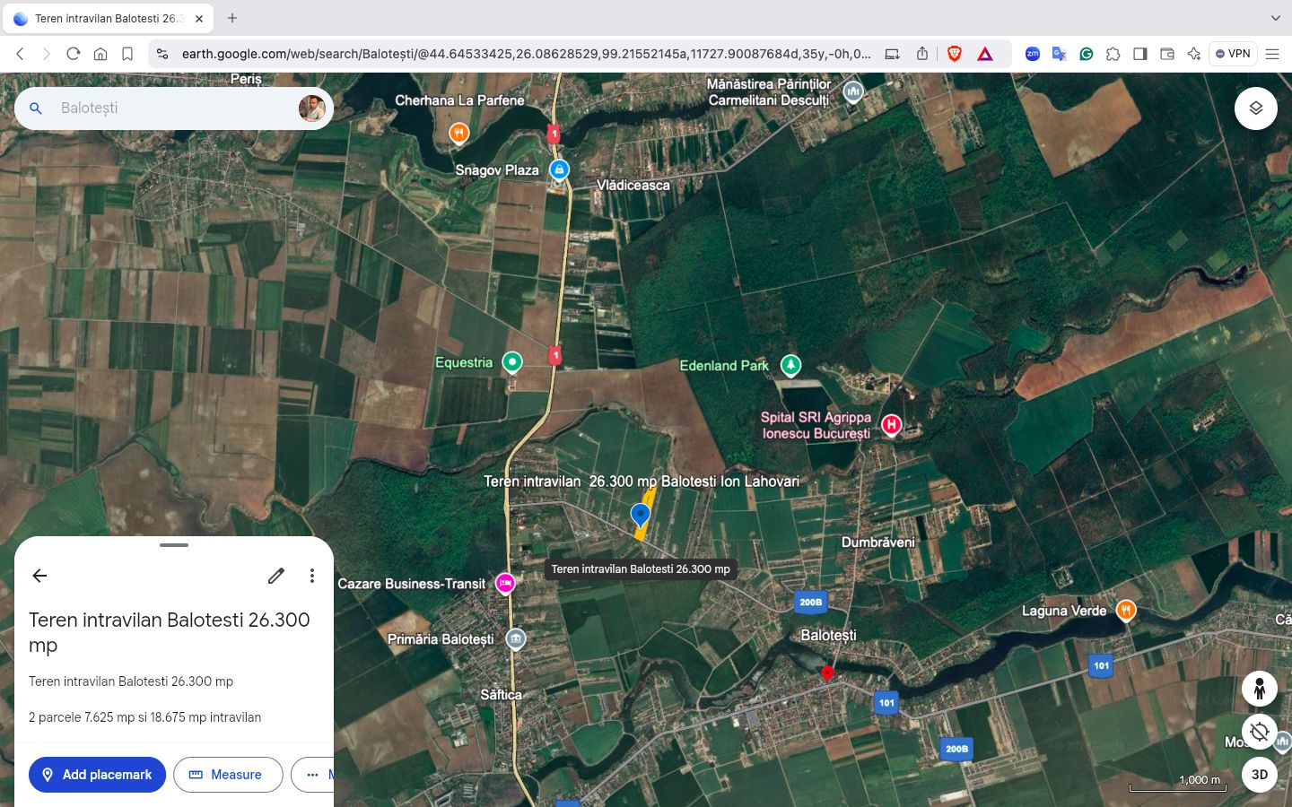 Teren intravilan 26.300 mp Saftica Balotesti - PUZ în lucru — fotografia 14
